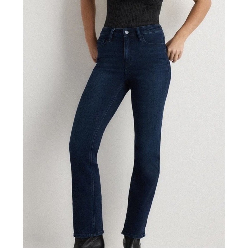 QUINCE Women's 27 Denim Bella Stretch Straight Jeans Deep Sea Blue‎